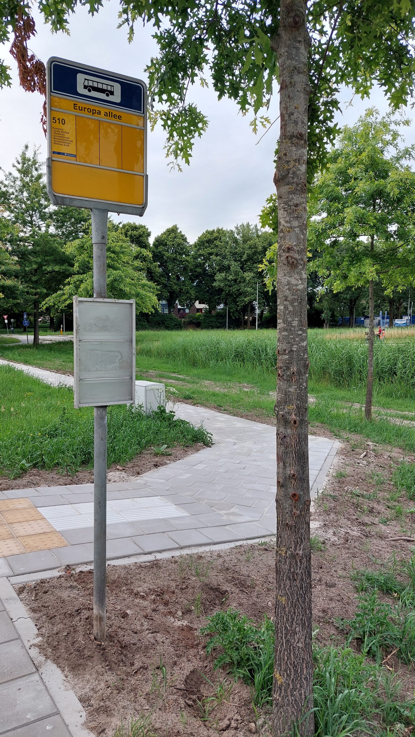 Bord bij halte Europa Allee