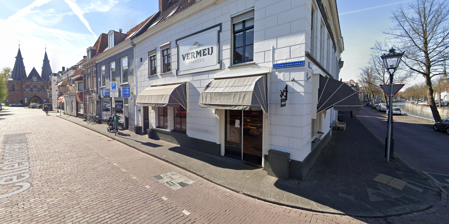 Locatie tijdelijke bushalte Cellebroedersweg tijdens Kerst in Oud Kampen 2022
